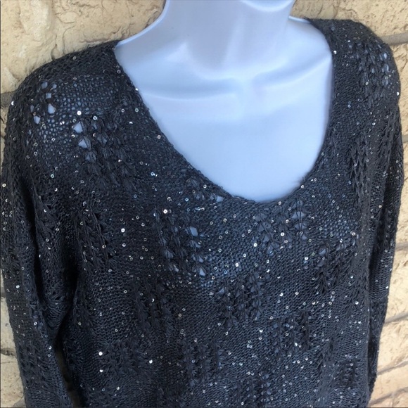 Charming Charlie Beach Sequin Over club Top oversize Size Small - Picture 3 of 9